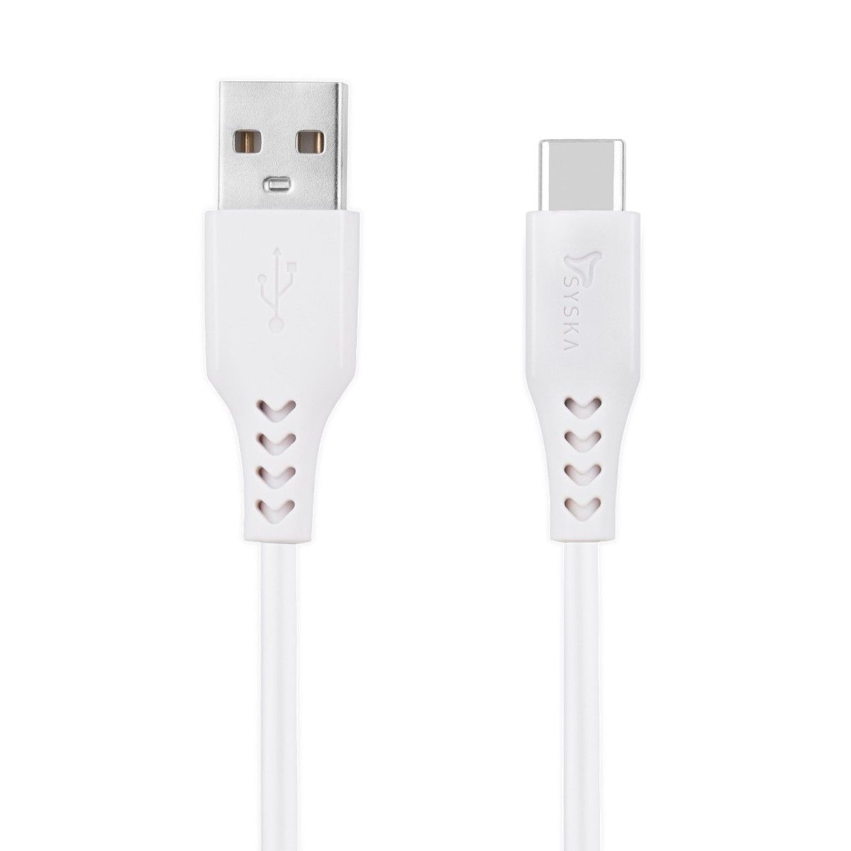 SYSKA CCCP02 1.2 M USB Type C Fast Charging Cable (Compatible with Mobile, Tablet, Pristine White)
